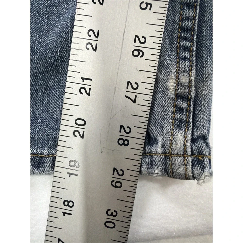 Levi's 551 Jeans Men's 36x32(see Pictures) Blue Denim Relaxed Fit Zip Distressed